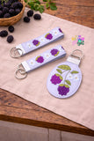 DIGITAL DOWNLOAD Blackberries Key Fob Set 3 SIZES INCLUDED