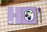 DIGITAL DOWNLOAD Applique Quilted Blackberries A6 Notebook Cover