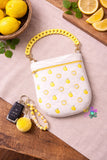 DIGITAL DOWNLOAD Quilted Lemon Round Bottom Bag