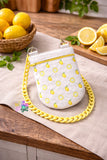 DIGITAL DOWNLOAD Quilted Lemon Round Bottom Bag
