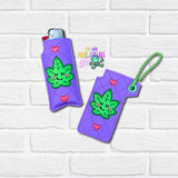 DIGITAL DOWNLOAD Quilted Marijuana Lighter Sleeve | Scrap Buster | 2 Designs Included