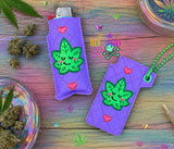 DIGITAL DOWNLOAD Quilted Marijuana Lighter Sleeve | Scrap Buster | 2 Designs Included