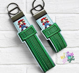DIGITAL DOWNLOAD Applique Retro Gamer Key Fob Set 2 SIZES INCLUDED