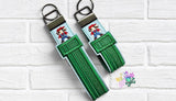 DIGITAL DOWNLOAD Applique Retro Gamer Key Fob Set 2 SIZES INCLUDED