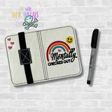 DIGITAL DOWNLOAD 5x7 Mentally Checked Out Mini Composition Notebook Cover