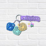 DIGITAL DOWNLOAD Mom Mum Snap Tab and Birthstone Charm Set