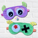 DIGITAL DOWNLOAD Applique Monster Sleep Mask Set 2 SIZES INCLUDED