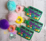 DIGITAL DOWNLOAD Mind Your Own Motherhood Snap Tab Key Chain Mom