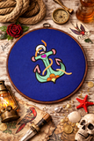 DIGITAL DOWNLOAD Anchor Tattoo Embroidery Design 5 SIZES INCLUDED