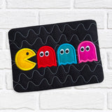 DIGITAL DOWNLOAD Applique Pac Man Mug Rug Set 4 SIZES INCLUDED ENVELOPE AND TURN HOLE OPTIONS