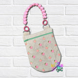 DIGITAL DOWNLOAD Quilted Peaches Round Bottom Bag