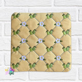 DIGITAL DOWNLOAD Quilted Pear Mug Rug 4 SIZES INCLUDED ENVELOPE TURN HOLE