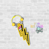 DIGITAL DOWNLOAD Lightning Pencil Bag Tag Bookmark Ornament