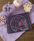 DIGITAL DOWNLOAD Geometric Skull Mug Rug and Place Mat Set 4 SIZES