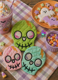 DIGITAL DOWNLOAD Applique Skull Quilted Mug Rug Snack Mat Coaster Set 5 SIZES INCLUDED ENVELOPE STYLE