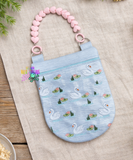 DIGITAL DOWNLOAD Swan And Lily Pad Round Bottom Bag