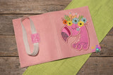 DIGITAL DOWNLOAD Applique Flamingo A6 Notebook Holder