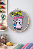 DIGITAL DOWNLOAD Seam Reaper Filled Embroidery Design 5 SIZES INCLUDED