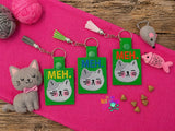 DIGITAL DOWNLOAD 4x4 Applique Cat Snap Tab