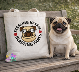 DIGITAL DOWNLOAD Stealing Hearts Blasting Farts Pug 4 SIZES INCLUDED