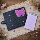 DIGITAL DOWNLOAD Quilted Applique Bow Top Load Notebook Cover