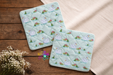 DIGITAL DOWNLOAD Quilted Swan Mug Rug 4 SIZES INCLUDED ENVELOPE TURN HOLE