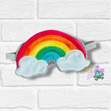 DIGITAL DOWNLOAD Applique Rainbow Sleep Mask 2 SIZES INCLUDED