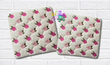 DIGITAL DOWNLOAD Quilted Rose Mug Rug 4 SIZES INCLUDED ENVELOPE TURN HOLE