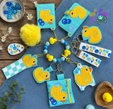 DIGITAL DOWNLOAD Applique Rubber Duck Wristlet Essentials Set 9 DESIGNS INCLUDED