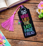 DIGITAL DOWNLOAD Here Lies The Last Page I Read Bookmark