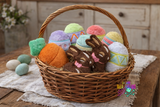 DIGITAL DOWNLOAD Applique Easter Basket Buddies Squishy Keychain Set