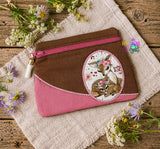 DIGITAL DOWNLOAD Oval Frame Applique Zipper Bag Lined and Unlined