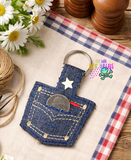 4x4 DIGITAL DOWNLOAD Denim Pocket Quarter Keeper Snap Tab