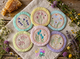 DIGITAL DOWNLOAD Applique Wildflower Quilted Coaster Bundle 2 SIZES INCLUDED ENVELOPE