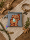 DIGITAL DOWNLOAD 5x5 ITH Applique English Bulldog Bum Poo Zipper Bag Lined and Unlined 2021