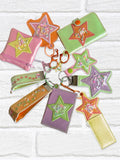 DIGITAL DOWNLOAD Applique Shaker Star Wristlet Essentials Set 9 DESIGNS INCLUDED