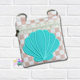 DIGITAL DOWNLOAD Applique Sea Shell Zipper Bag Set 4 SIZES INCLUDED