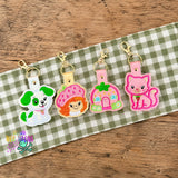 DIGITAL DOWNLOAD Strawberry Shortcake Snap Tab Keychain Bundle