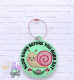 DIGITAL DOWNLOAD Slow Down Before You Burn Out Bag Tag Bookmark Ornament