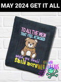 DIGITAL DOWNLOAD Try Smiling More Goth Bear 5 SIZES INCLUDED