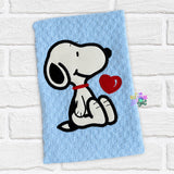 DIGITAL DOWNLOAD Applique Sitting Snoopy 4 SIZES INCLUDED
