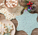 DIGITAL DOWNLOAD Snowflake Shaped Quilted Mug Rug Snack Mat Set 4 SIZES INCLUDED INCLUDES BOTH SATIN AND ENVELOPE FINISHES