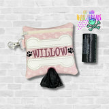 DIGITAL DOWNLOAD 5x5 Applique Split Bone Poo Bag Holder