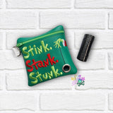 DIGITAL DOWNLOAD 5x5 Stink Stank Stunk Poo Zippered Bag 2 VERSIONS