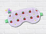 DIGITAL DOWNLOAD  Quilted Strawberry Sleep Mask 2 SIZES INCLUDED
