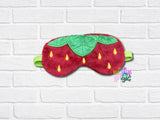 DIGITAL DOWNLOAD  Applique Strawberry Sleep Mask 2 SIZES INCLUDED