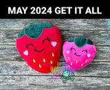 DIGITAL DOWNLOAD Applique Strawberry Plush Set 5 SIZES INCLUDED