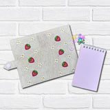 DIGITAL DOWNLOAD Quilted Strawberry Top Load Notebook Cover