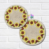 DIGITAL DOWNLOAD Sunflower Coaster 2 DESIGNS INCLUDED