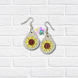 DIGITAL DOWNLOAD Mini Sunflower Earrings 3 SIZES INCLUDED